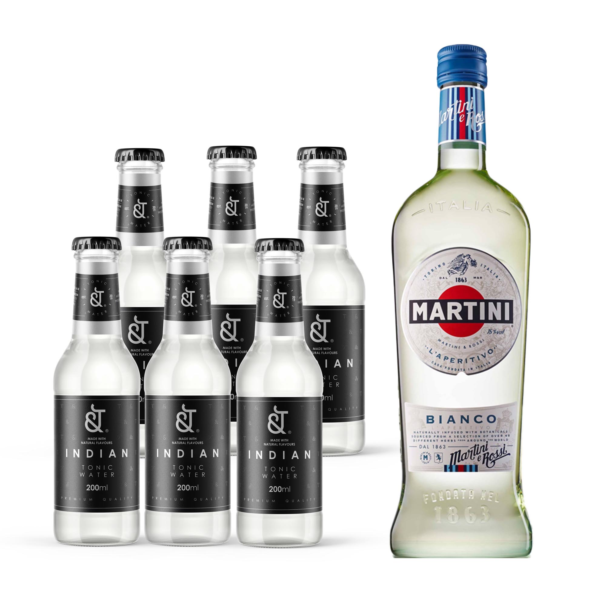 Martini Bianco + &T Premium Indian Tonic Water (Mixed Pack) Mixery