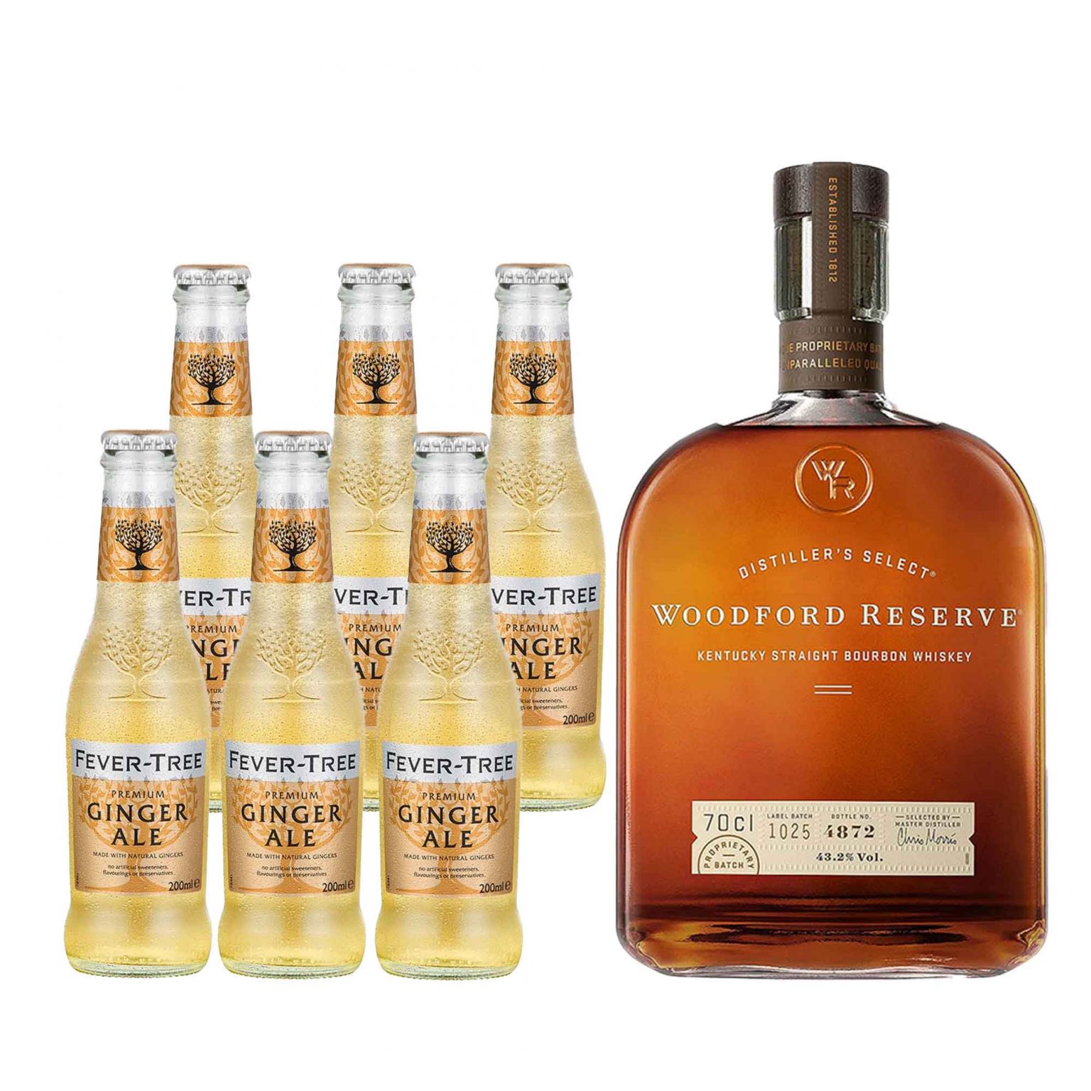 Woodford Reserve Whiskey + Fever Tree Ginger Ale (Whisky & Mixer csomag