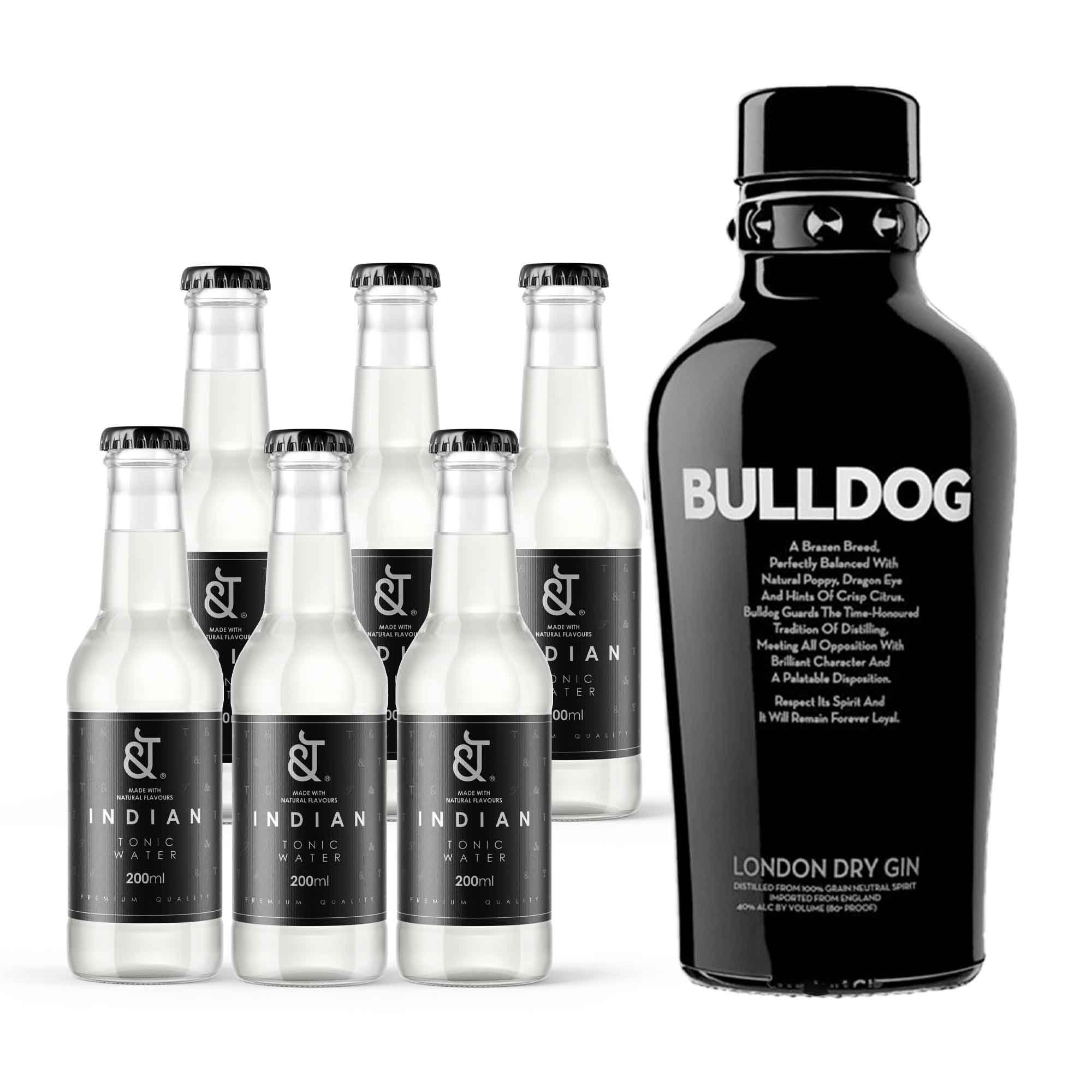 Bulldog London Dry Gin + &T Premium Indian Tonic Water (Gin & Tonic csomag) Mixery