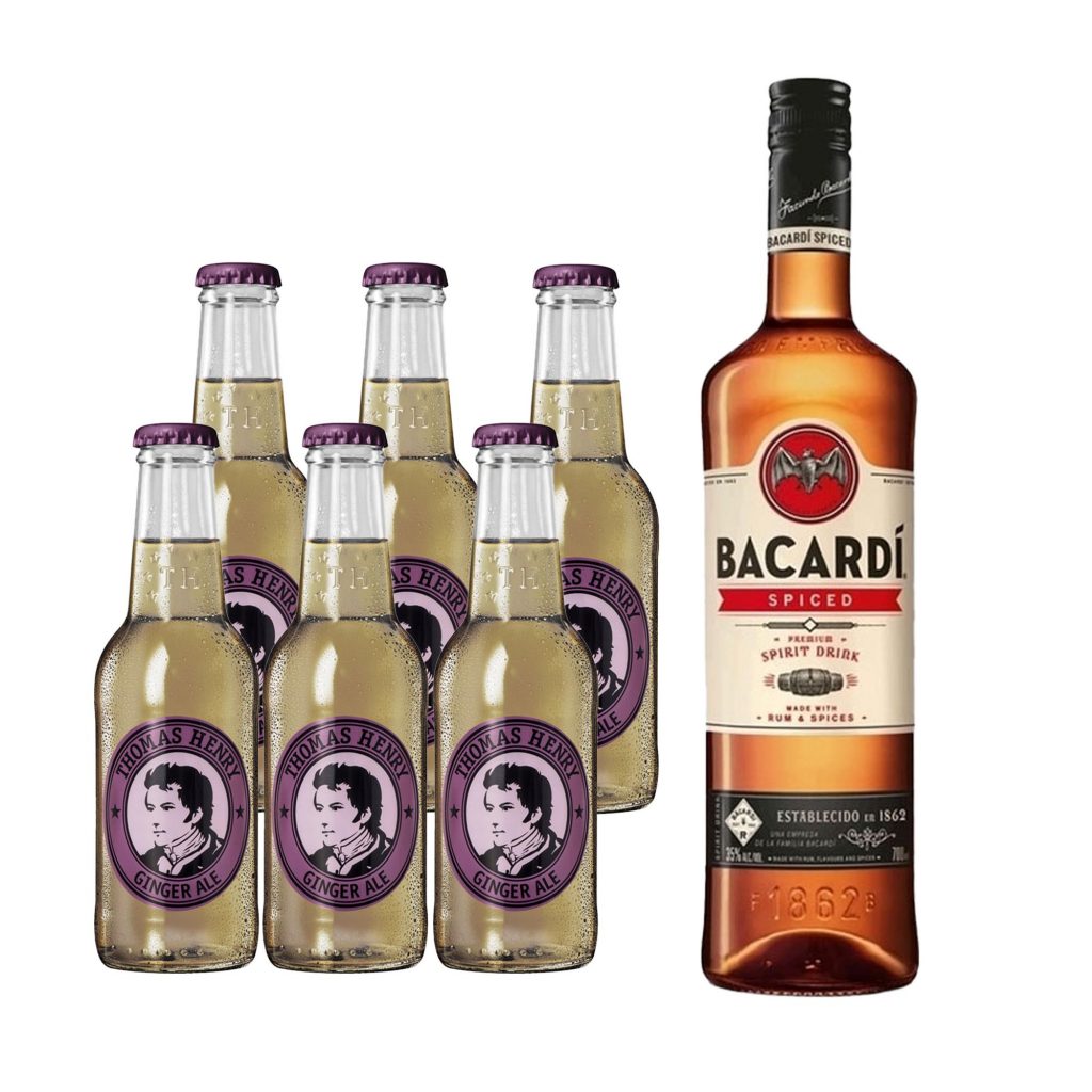 Bacardi Spiced Rum + Thomas Henry Ginger Ale (Rum & Mixer csomag) Mixery