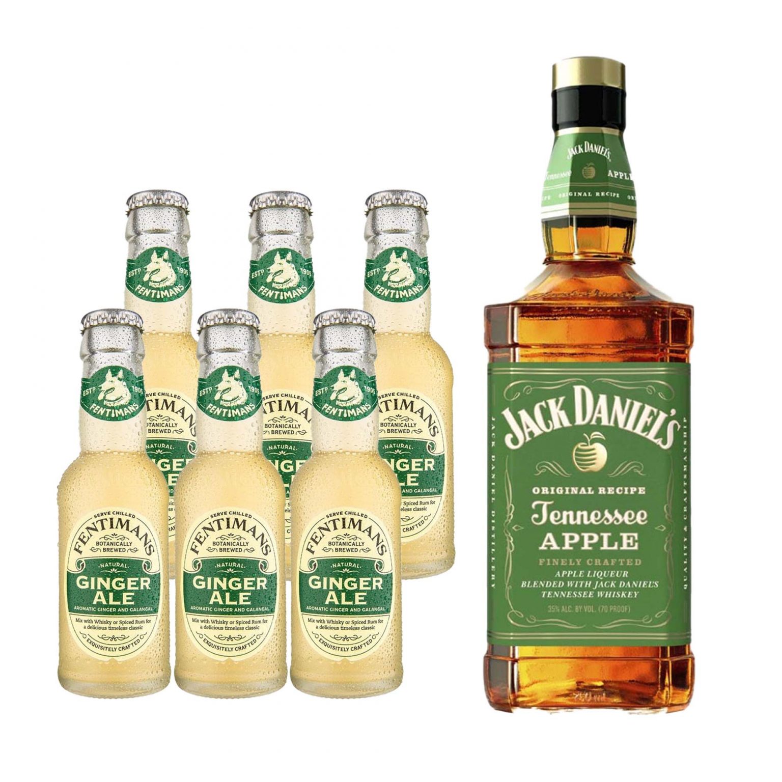 Jack Daniels Apple Whiskey + Fentimans Ginger Ale (Whisky & Mixer