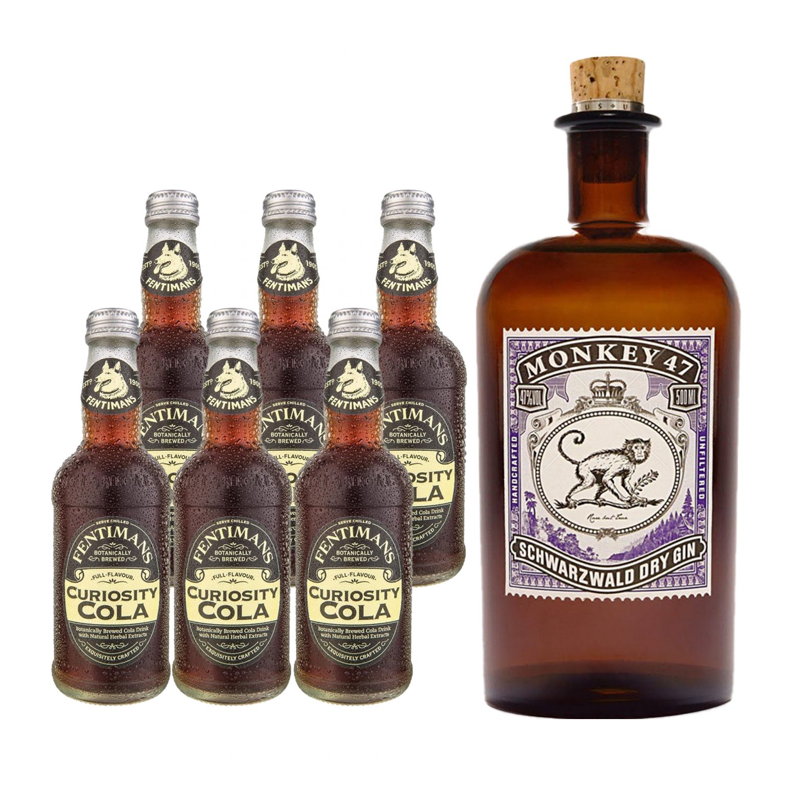 Monkey 47 Gin + Fentimans Curiosity Cola (Gin & Mixer csomag) Mixery