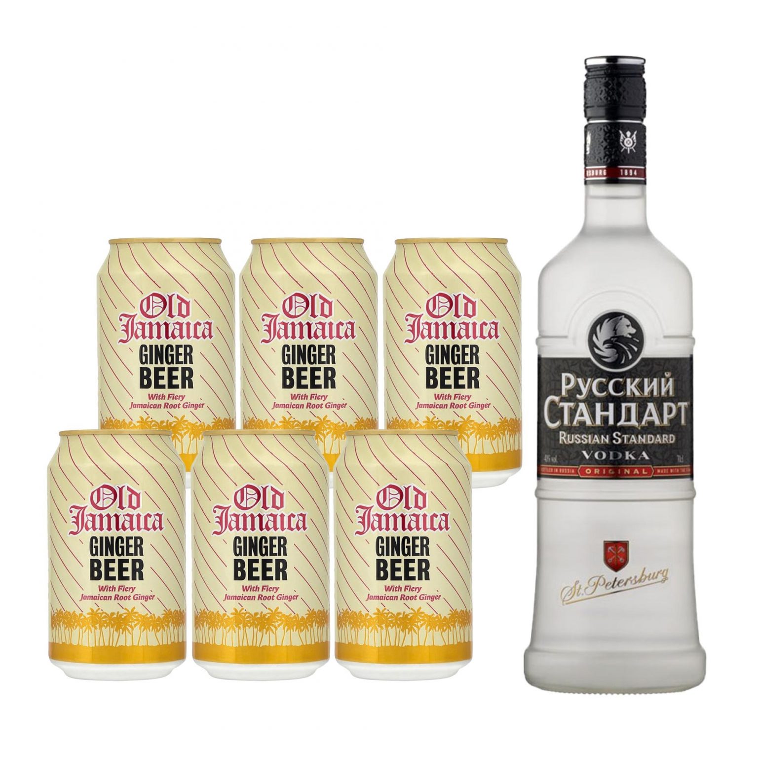 Russian Standard Original Vodka + Old Jamaica Ginger Beer (Vodka