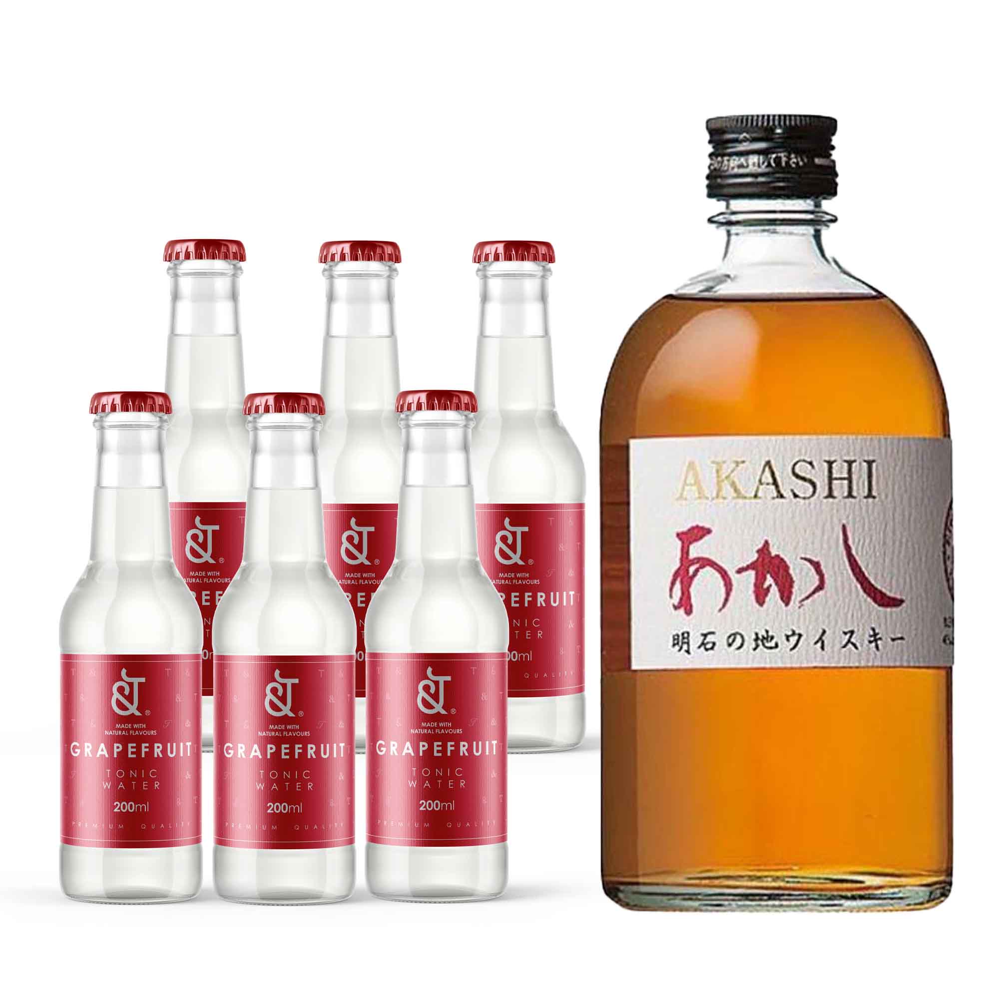 Akashi White Oak Red Blended Whisky + &T Grapefruit Tonic Water (Whisky