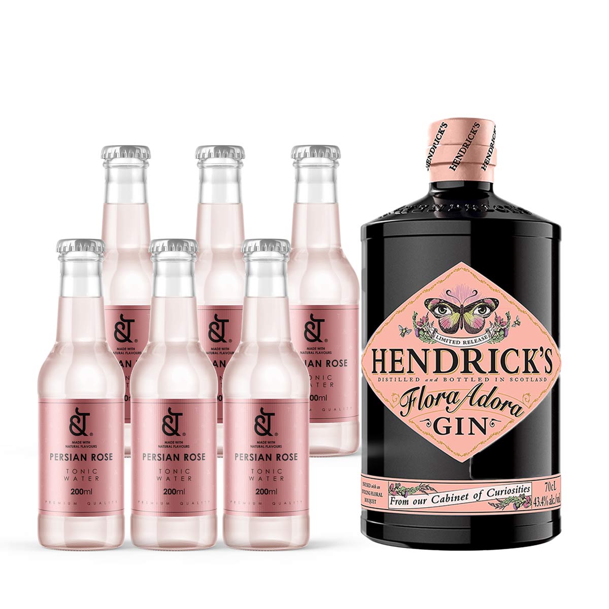 Hendrick's Flora Adora Gin x &T Persian Rose Tonic Water